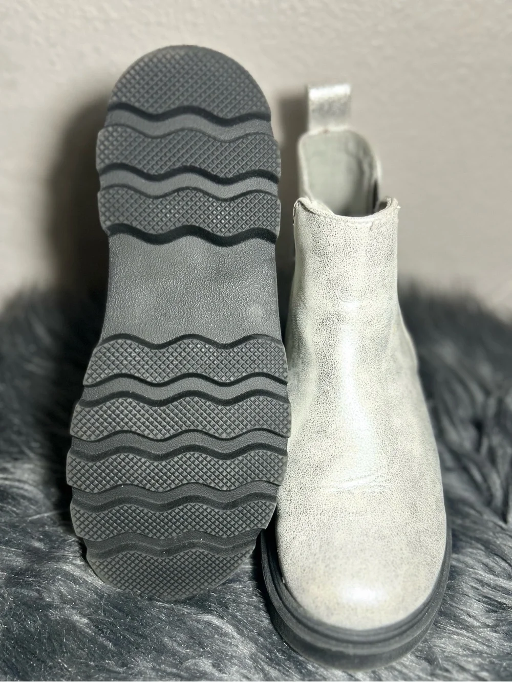 Sonoma Goods For Life Rovie Kids Chelsea Boots Kids Metallic Silver Size 13